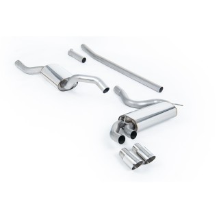 Milltek downpipe-back 63.50 mm — Sa rezonatorom — Dupli 90mm GT90 — MCXAU101