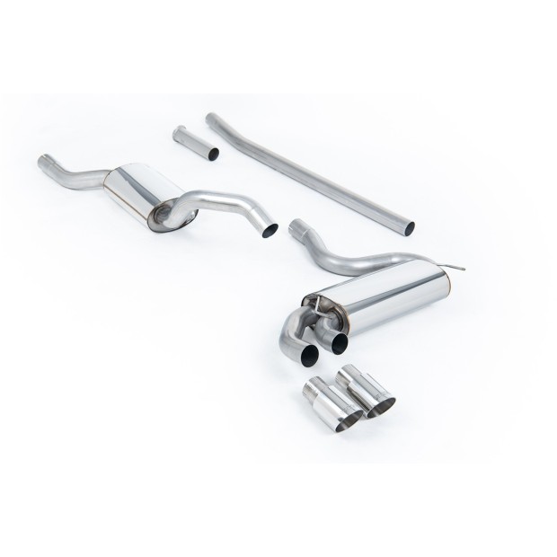 Milltek downpipe-back 63.50 mm — Sa rezonatorom — Dupli 90mm GT90 — MCXAU101