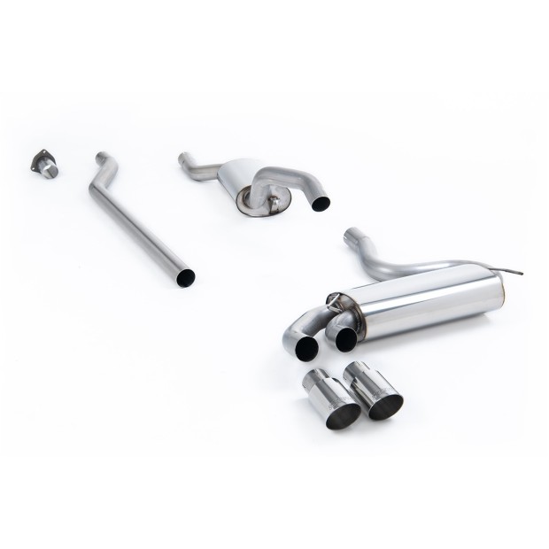 Milltek downpipe-back 63.50 mm — Sa rezonatorom — Dupli 90mm GT90 — MCXAU107