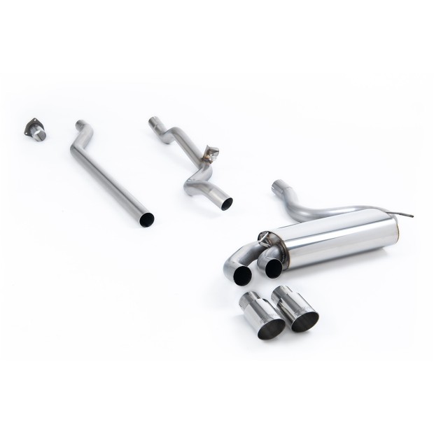 Milltek downpipe-back 63.50 mm — Bez rezonatora — Dupli 90mm GT90 — MCXAU108
