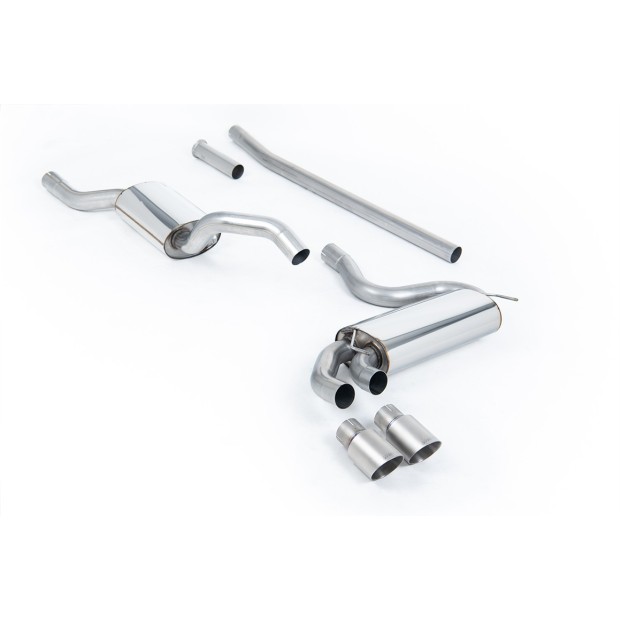 Milltek downpipe-back 63.50 mm — Sa rezonatorom — Dupli 90mm GT90 — MCXAU109