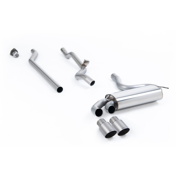 Milltek downpipe-back 63.50 mm — Bez rezonatora — Dupli 90mm GT90 — MCXAU112