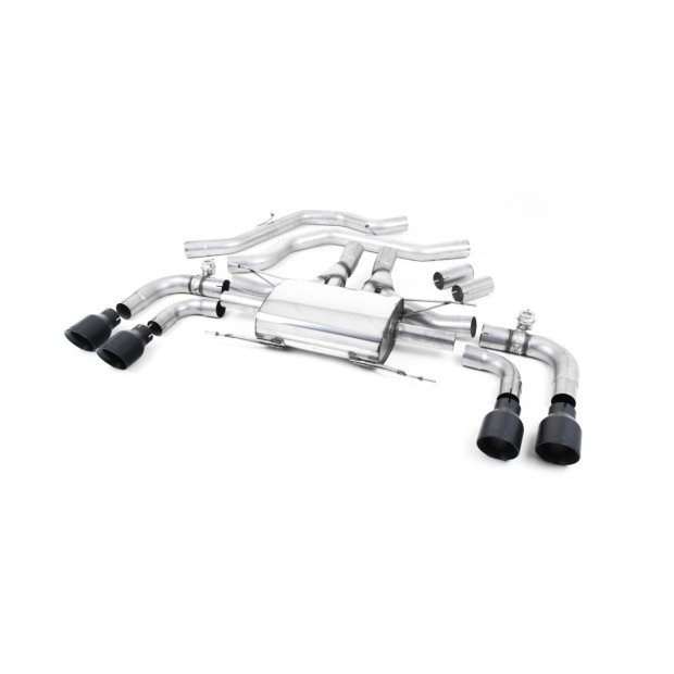 Milltek izduv iza prednje cevi 70.00 mm — Četiri završetka 100 mm GT100 — SSXAR002