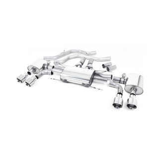 Milltek izduv iza prednje cevi 70.00 mm — Četiri završetka 100 mm GT100 — SSXAR12
