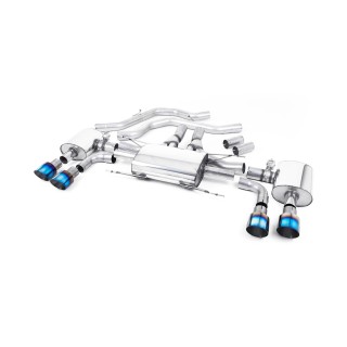 Milltek izduv iza prednje cevi 70.00 mm — Četiri završetka 100 mm GT100 — SSXAR15