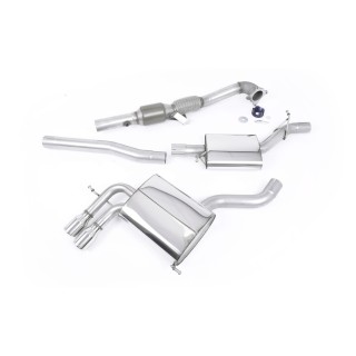 Milltek Turbo-back sa sportskim katalizatorom visokog protoka 69.85 mm — Sa rezonatorom — Dupli 76.2mm Jet — SSXAU044