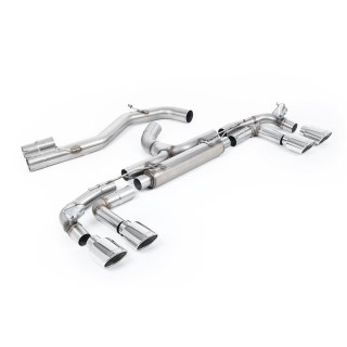 Milltek OPF-back 80 mm — S3 8Y Sportback — Race, bez rezonatora — polirani ovalni