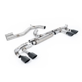 Milltek OPF-back 80 mm — S3 8Y Sportback — Race, bez rezonatora — Cerakote crni ovalni