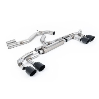 Milltek OPF-back 80 mm — S3 8Y Sportback — Race, bez rezonatora — Cerakote crni
