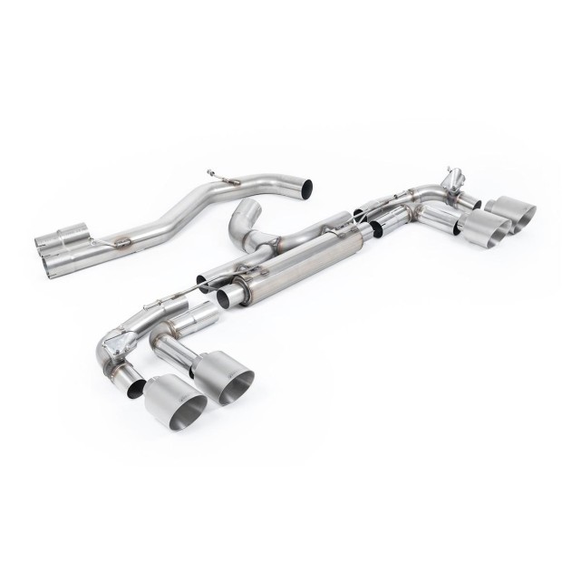 Milltek OPF-back 80 mm — S3 8Y Sportback — Race, bez rezonatora — titanijum
