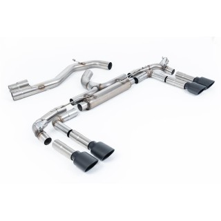 Milltek OPF-back 80 mm — S3 8Y Sedan — Race, bez rezonatora — Cerakote crni ovalni