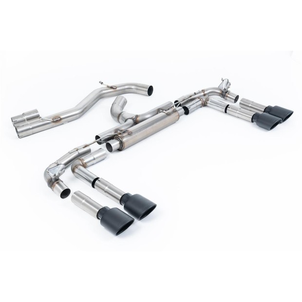 Milltek OPF-back 80 mm — S3 8Y Sedan — Race, bez rezonatora — Cerakote crni ovalni