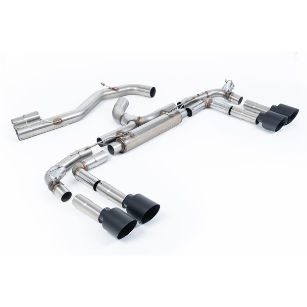 Milltek OPF-back 80 mm — S3 8Y Sedan — Race, bez rezonatora — Cerakote crni