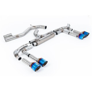 Milltek OPF-back 80 mm — S3 8Y Sedan — Race, bez rezonatora — titanijum plavi