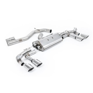 Milltek OPF-back 80 mm — S3 8Y Sportback — bez rezonatora — polirani ovalni