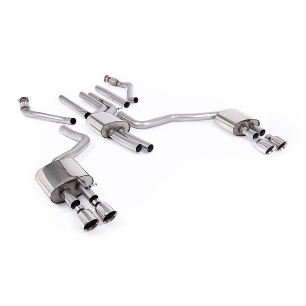 Milltek cat-back 70.00 mm — Sa rezonatorom — Četvorostruki 100mm GT100 — SSXAU1055