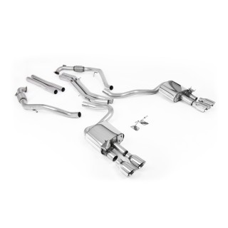 Milltek cat-back 63.50 mm — Bez rezonatora — Četvorostruki 100mm GT100 — SSXAU1113