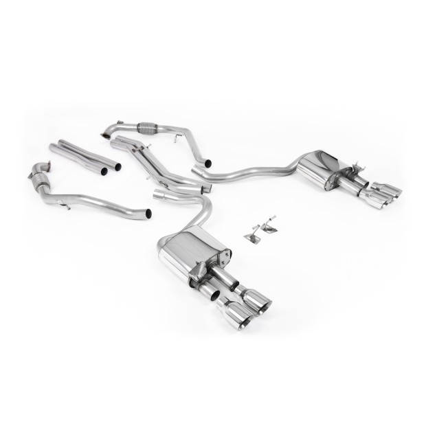 Milltek cat-back 63.50 mm — Bez rezonatora — Četvorostruki 100mm GT100 — SSXAU1113