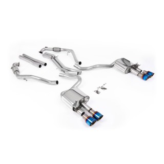 Milltek cat-back 63.50 mm — Bez rezonatora — Četvorostruki 100mm GT100 — SSXAU1116