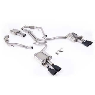 Milltek cat-back 63.50 mm — Sa rezonatorom — Četvorostruki 100mm GT100 — SSXAU1121