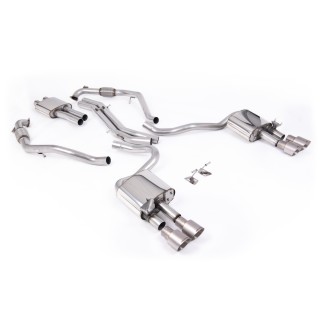 Milltek cat-back 63.50 mm — Sa rezonatorom — Četvorostruki 100mm GT100 — SSXAU1122