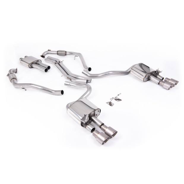 Milltek cat-back 63.50 mm — Sa rezonatorom — Četvorostruki 100mm GT100 — SSXAU1122