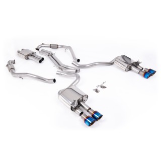Milltek cat-back 63.50 mm — Sa rezonatorom — Četvorostruki 100mm GT100 — SSXAU1123