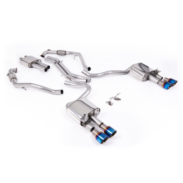 Milltek cat-back 63.50 mm — Sa rezonatorom — Četvorostruki 100mm GT100 — SSXAU1123
