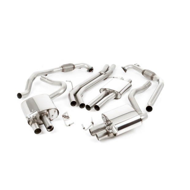 Milltek cat-back 63.50 mm — Sa rezonatorom — Četvorostruki 100mm GT100 — SSXAU1147
