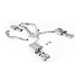 Milltek cat-back 63.50 mm — Sa rezonatorom — Četvorostruki 100mm GT100 — SSXAU1163