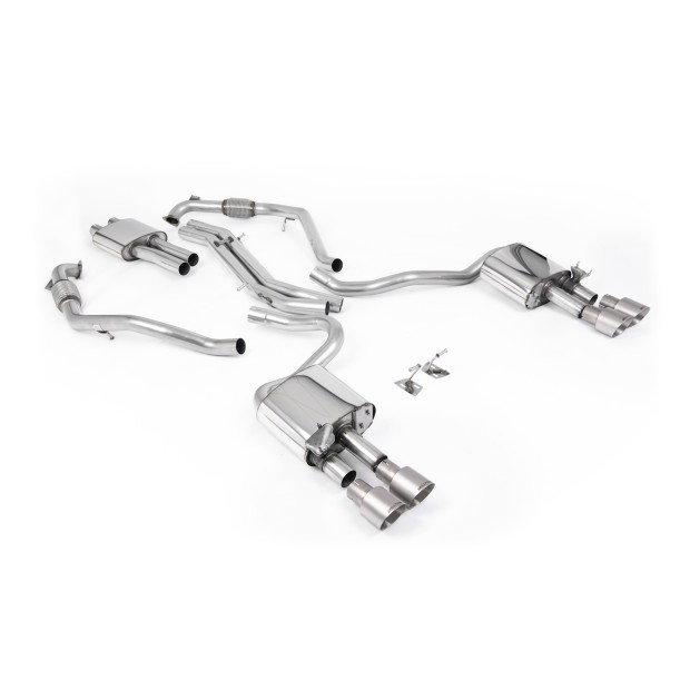 Milltek cat-back 63.50 mm — Sa rezonatorom — Četvorostruki 100mm GT100 — SSXAU1165