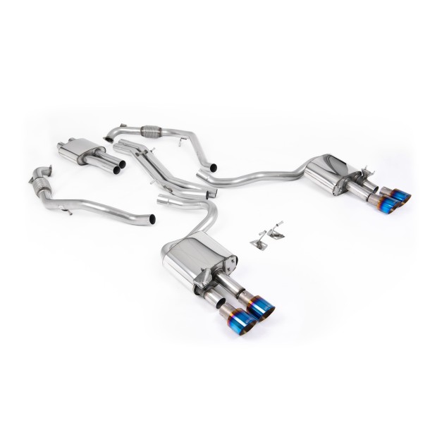 Milltek cat-back 63.50 mm — Sa rezonatorom — Četvorostruki 100mm GT100 — SSXAU1166