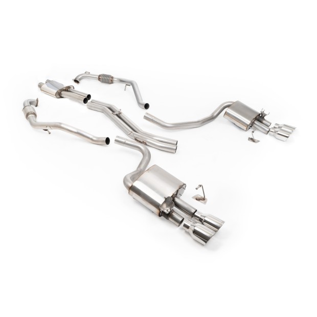 Milltek cat-back 63.50 mm — Sa rezonatorom — Četvorostruki 100mm GT100 — SSXAU1192