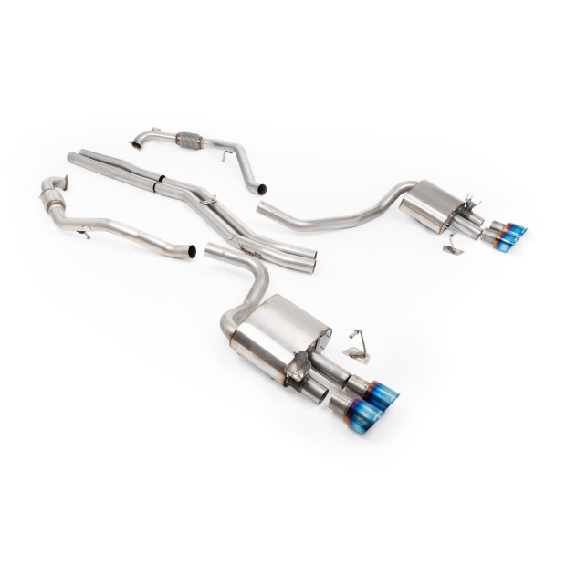 Milltek cat-back 63.50 mm — Bez rezonatora — Četvorostruki 100mm GT100 — SSXAU1201