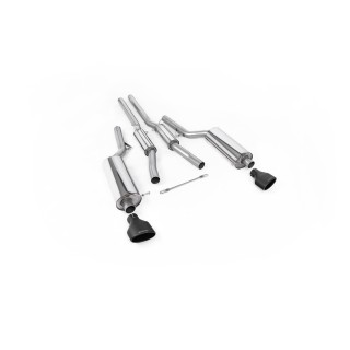 Milltek cat-back 69.85 mm — Sa rezonatorom — 150 X 95mm Crni ovalni — SSXAU212