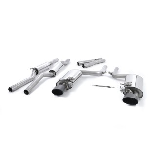 Milltek cat-back 60.00 mm — Sa rezonatorom — Satin Sheen Crni Tip Satin Sheen Crni Tip — SSXAU221