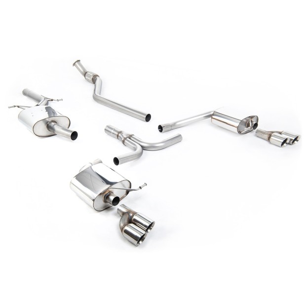 Milltek cat-back 70.00 mm — Dupli 80mm GT80 — SSXAU249