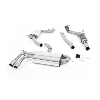 Milltek Turbo-back sa sportskim katalizatorom visokog protoka 69.85 mm — Dupli 80mm Jet — SSXAU260