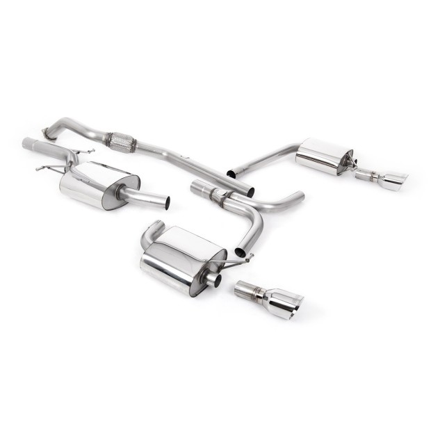 Milltek cat-back 70.00 mm — Dupli 100mm GT100 — SSXAU317