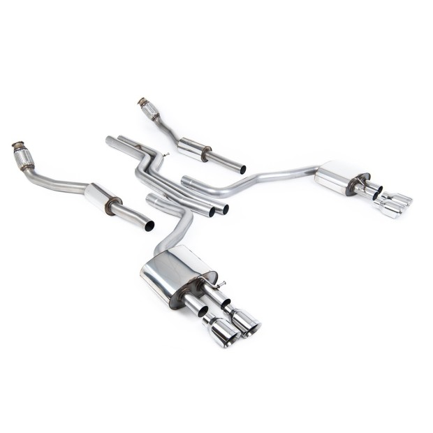 Milltek cat-back 70.00 mm — Bez rezonatora — Četvorostruki 100mm GT100 — SSXAU331