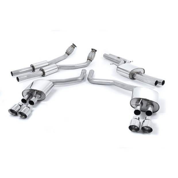 Milltek cat-back 70.00 mm — Sa rezonatorom — Četvorostruki 100mm GT100 — SSXAU332