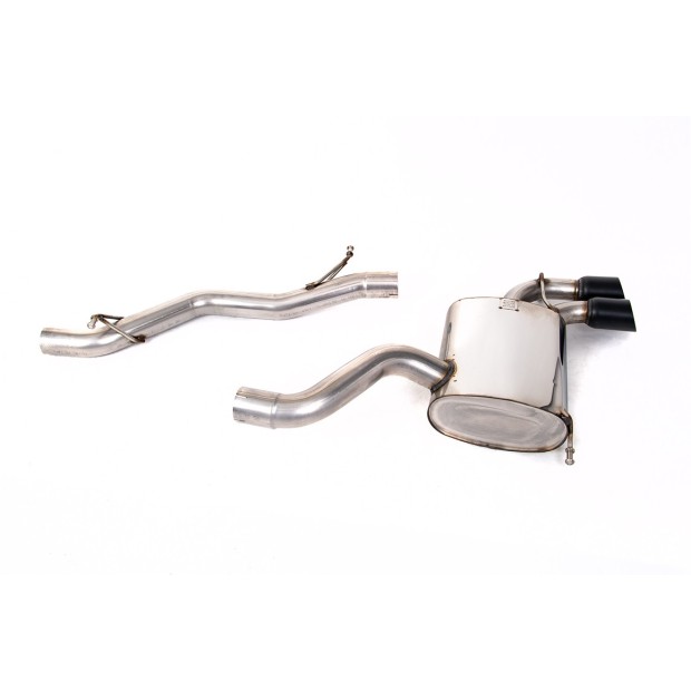 Milltek cat-back 69.85 mm — Bez rezonatora — Dupli Ceramic Crni GT80 — SSXAU351