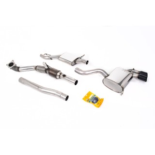 Milltek Turbo-back sa sportskim katalizatorom visokog protoka 69.85 mm — Dupli Ceramic Crni GT80 — SSXAU353