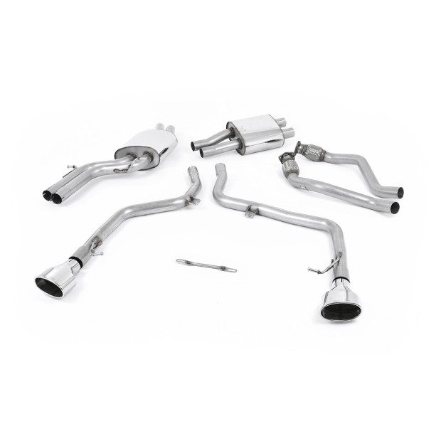 Milltek cat-back 60.30 mm — 150 X 95mm Polirani ovalni — SSXAU357