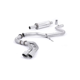 Milltek cat-back 70.00 mm — Sa rezonatorom — Dupli 80mm GT80 — SSXAU358