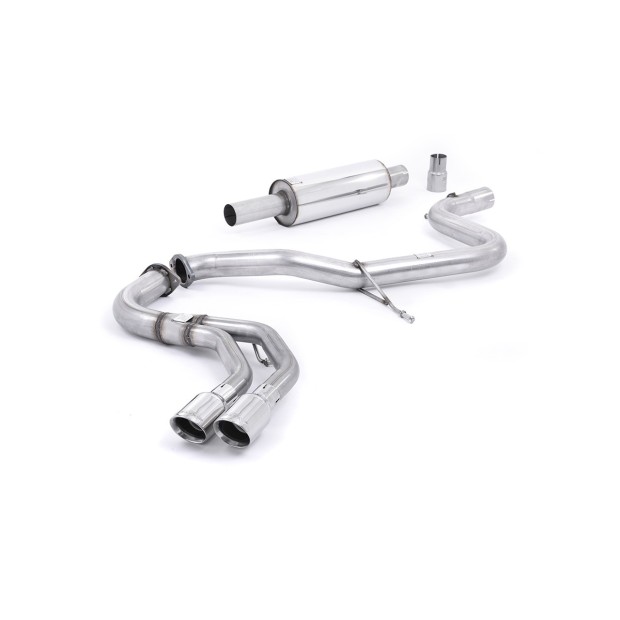 Milltek cat-back 70.00 mm — Sa rezonatorom — Dupli 80mm GT80 — SSXAU358