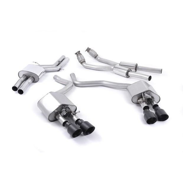 Milltek cat-back 70.00 mm — Sa rezonatorom — Četvorostruki 100mm GT100 — SSXAU447