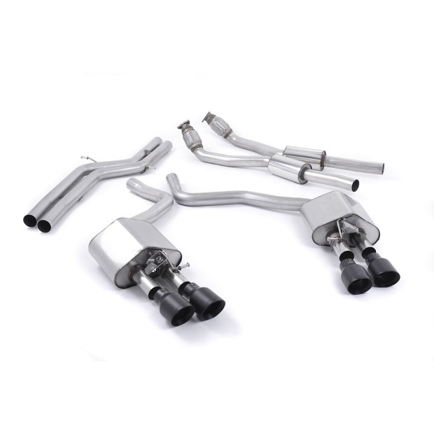 Milltek cat-back 70.00 mm — Bez rezonatora — Četvorostruki 100mm GT100 — SSXAU448