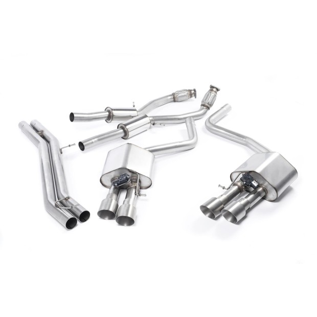 Milltek cat-back 70.00 mm — Sa rezonatorom — Četvorostruki 100mm GT100 — SSXAU466