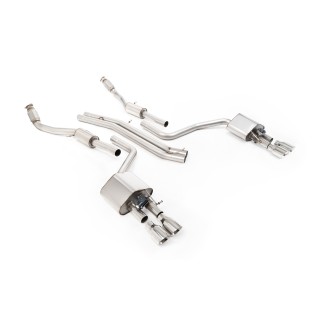 Milltek cat-back 70.00 mm — Bez rezonatora — Četvorostruki 100mm GT100 — SSXAU468
